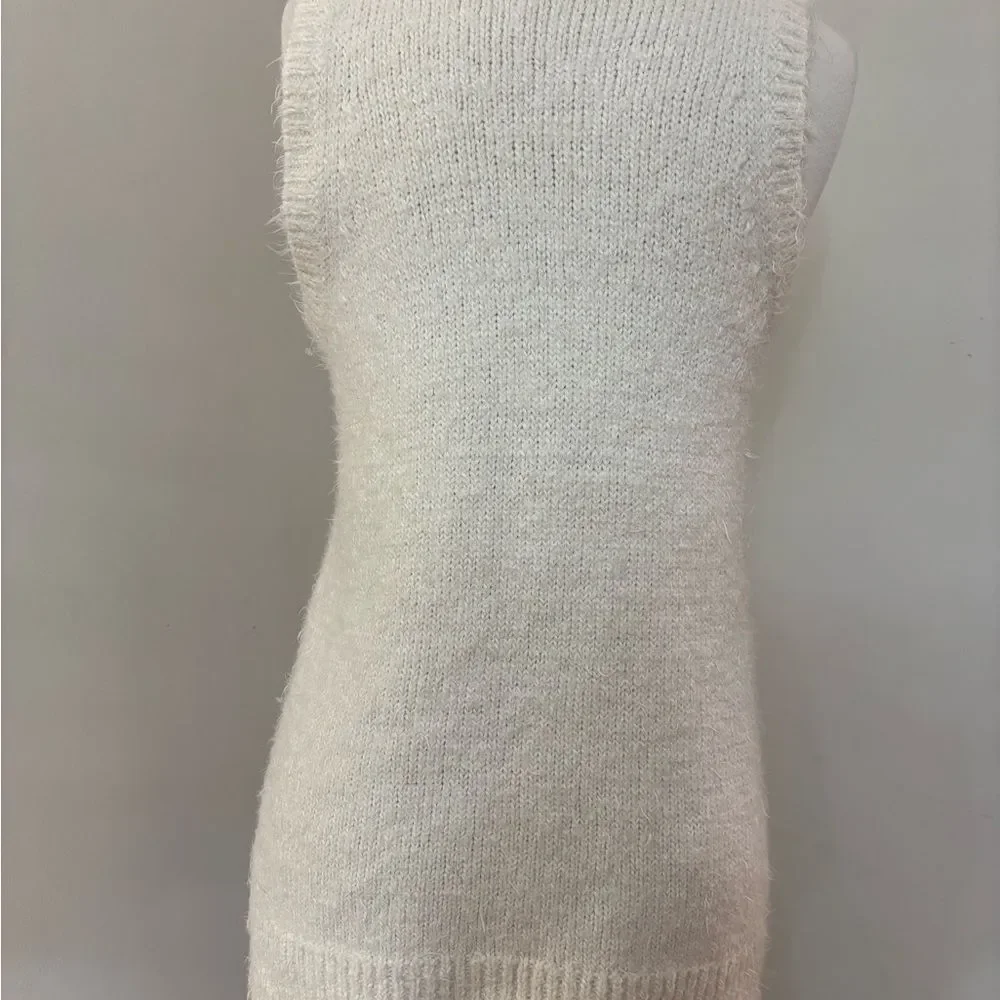 Show Me Your Mumu Cream Sleeveless Turtleneck Dress